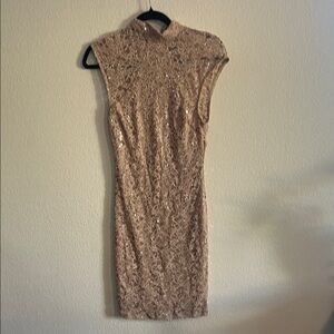 Windsor Sparkling Sleeveless Mini Dress - Gold